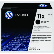 HP 11X (Q6511X) LaserJet Toner Cartridge, High Yield, Black