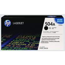 HP 504A (CE250A) LaserJet Toner Cartridge, Black