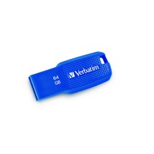Verbatim® Ergo Flash Drive, USB 3.0, 64GB, Blue
