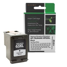 Clover Inkjet Cartridge, Alternative for HP 63XL, Black