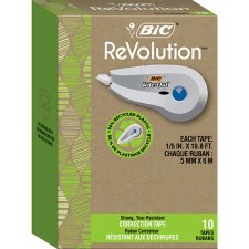 Bic® Wite-Out® ReVolution Correction Tape, 10/pkg