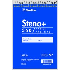 Blueline Steno Top Bound Book, 6" x 9", 360 pages