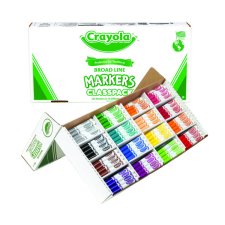 Crayola® Classpack Washable Markers, Conical Tip, Assorted Colours, 256/cs