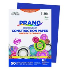 Prang® Construction Paper, 9" x 12", Bright Blue, 50/pkg