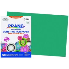 Prang® Construction Paper, 12" x 18", Turquoise, 50/pkg