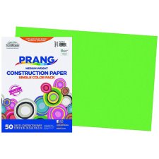 Prang® Construction Paper, 12" x 18", Bright Green, 50/pkg