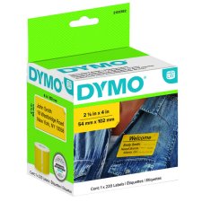 DYMO Multi-Purpose Labels, 2-1/8" x 4", Yellow, 220/box