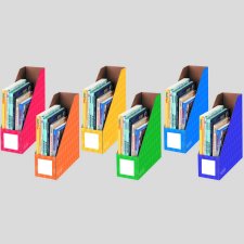 Bankers Box Classroom Magazine Files, Assorted Colours, 6/pkg