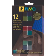 Staedtler FIMO Modelling Clay, Assorted Pastel Colours, 12/pkg