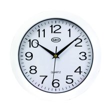 Geo Quartz 10" Wall Clock, White