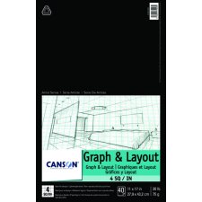 Canson Graph & Layout Paper, 11" x 17", 40 sheets/pad