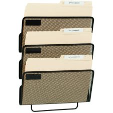 Merangue 3-Slot Wall File, Letter Size, Black