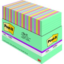 Post-it Super Sticky Notes Cabinet Pack, 4" x 6", Supernova Neon Colours, 24/pkg