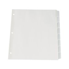 Oxford Erasable Tab Index Dividers, White, 8-Tab