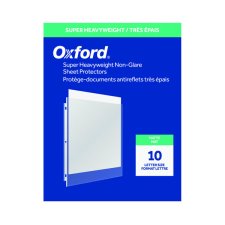 Oxford Page Protectors, Matte, Letter, 10/pkg