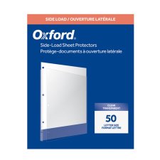 Oxford Side Load Sheet Protectors, 2.4 mil, Letter, 50/box