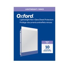 Oxford Page Protectors, Matte, 2 mil, Letter, 10/pkg