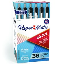 Paper Mate InkJoy 300 RT Retractable Ball Point Pen, Medium, Black, 36/box