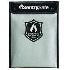 Sentry®Safe Fire Resistant Document Bag, Large, Grey/Black