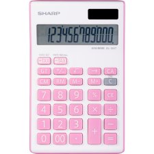 Sharp EL124T Desktop Calculator, 12 Digit, White/Pink