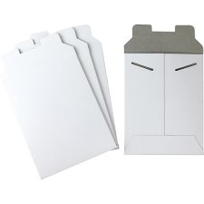 StayFlat® Mailers, Locking Tab, 6" x 6", White, 200/cs