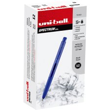 uni-ball Spectrum Retractable Gel Pens, 0.7mm, Blue, 12/pkg