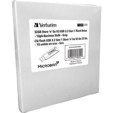 Verbatim® Store 'n' Go® V3 USB 3.2 Gen 1 Flash Drive, 32GB, Grey, 10/pkg