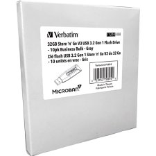 Verbatim Store 'n' Go V3 USB 3.2 Gen 1 Flash Drive, 32GB, Grey, 10/pkg