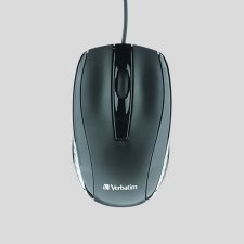 Verbatim® Corded Optical Mouse, Black