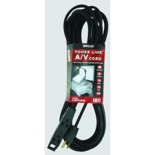 Woods® Audio/Visual Extension Cord, 10 m/32.8 ft. Black