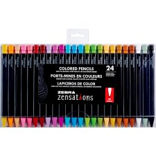 Zebra Zensations Mechanical Coloured Pencils, Assorted Colours, 24/pkg