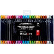 Zebra Zensations Mechanical Coloured Pencils, Assorted Colours, 24/pkg