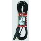 Woods Audio/Visual Extension Cord, 10 m/32.8 ft. Black