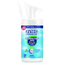 Zytec Germ Buster Disinfecting Wipes, 100/tb