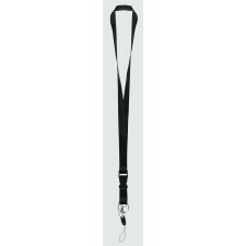 Merangue Lanyard with Reel, 17-1/2", Black