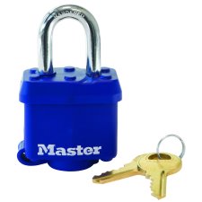 MasterLock Laminated Steel Pin Tumbler Padlock, Blue