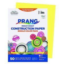 Prang® Construction Paper, 9" x 12", Yellow, 50/pkg