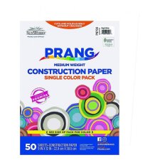 Prang® Construction Paper, 9" x 12", Bright White, 50/pkg