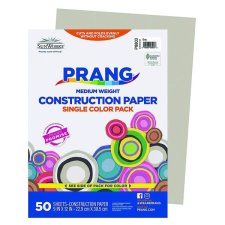 Prang® Construction Paper, 9" x 12", Grey, 50/pkg