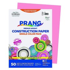 Prang Construction Paper, 9" x 12", Pink, 50/pkg