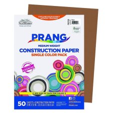 Prang® Construction Paper, 9" x 12", Brown, 50/pkg