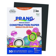 Prang Construction Paper, 9" x 12", Black, 50/pkg
