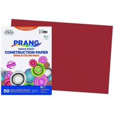 Prang® Construction Paper, 12" x 18", Red, 50/pkg