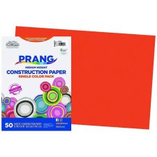 Prang® Construction Paper, 12" x 18", Orange, 50/pkg