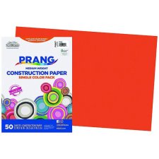 Prang Construction Paper, 12" x 18", Orange, 50/pkg
