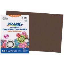 Prang® Construction Paper, 12" x 18", Dark Brown, 50/pkg