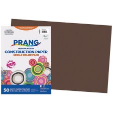 Prang Construction Paper, 12" x 18", Dark Brown, 50/pkg