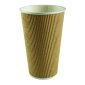 Hy Pax Eco Nature Kraft Ripple Hot Cups, 16oz, 25/pkg