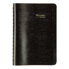 Brownline® Essential Daily Diary, 8" x 5", Black