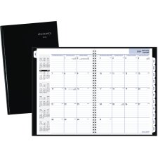 AT-A-GLANCE® Premiere Monthly Planner, 11" x 7-7/8", Bilingual, Black